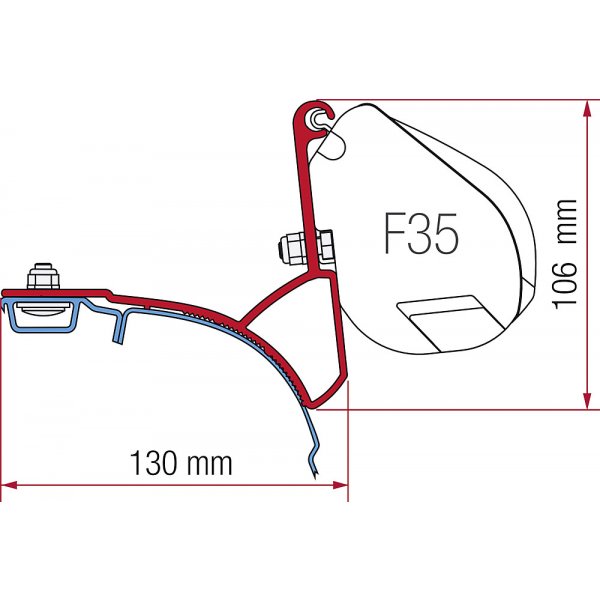 FIAMMA Kit Fiamma VW T5 für Markisenadapter F35