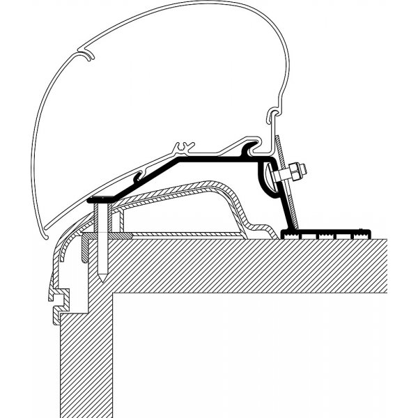 THULE Caravan Roof Adapter Thule Hobby Premium & Ontour für Dachmontage