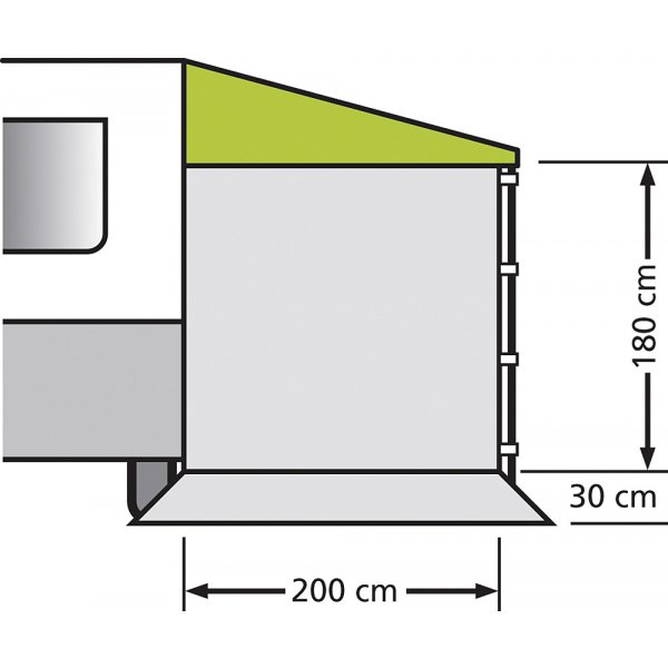 Eurotrail Seitenwand für Sonnendach Universal