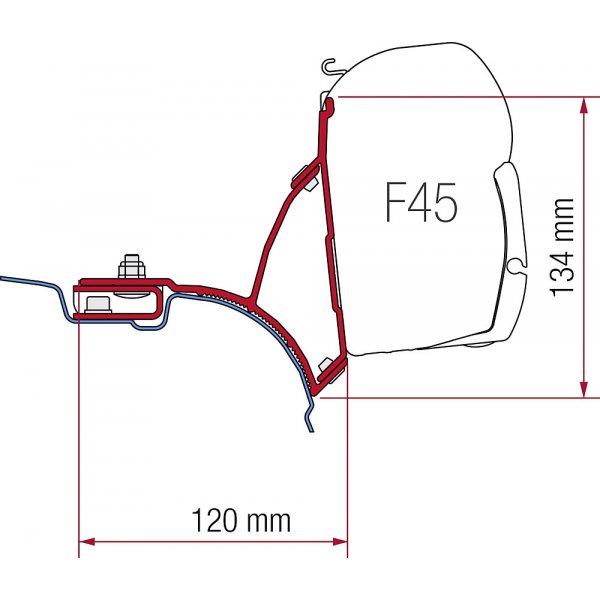 FIAMMA Adapter Kit passend für VW T5 UK Version