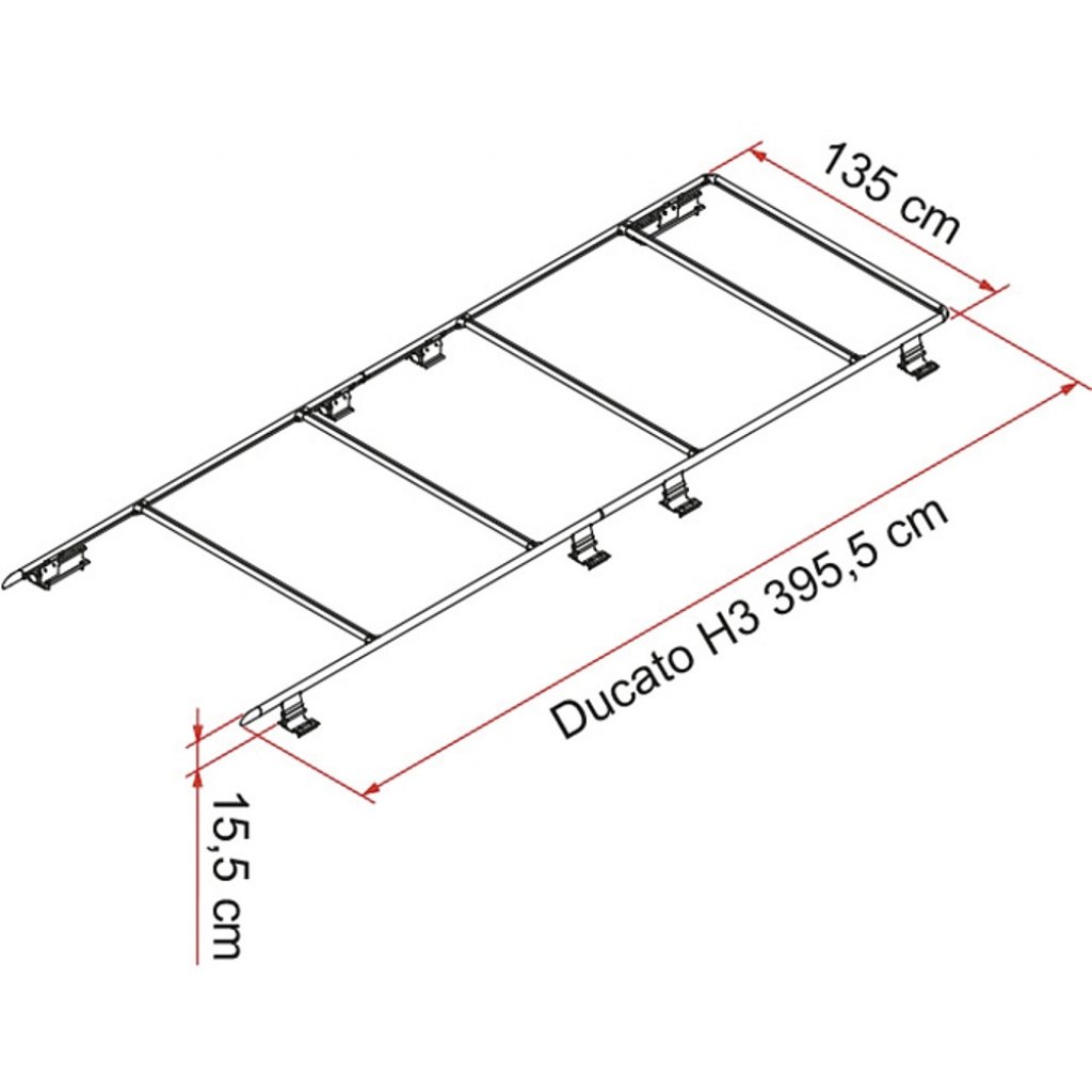 FIAMMA Dachträgersystem FIAMMA Roof Rail passend für Ducato H3