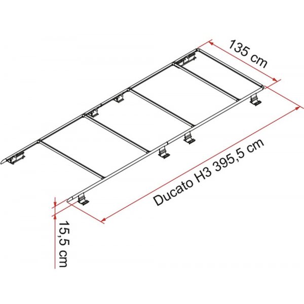 FIAMMA Dachträgersystem FIAMMA Roof Rail passend für Ducato H3