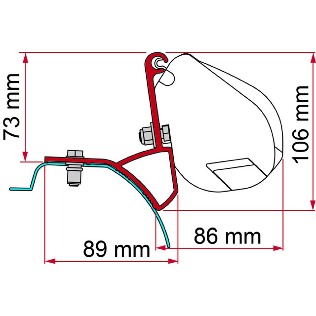 FIAMMA Adapter zu Markise F35 Kit passend für Renault Trafic