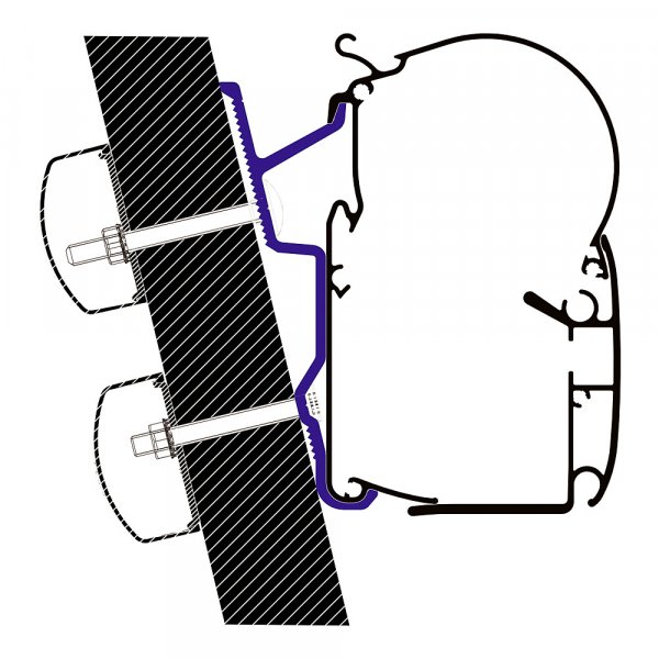 DOMETIC Markisenadapter DOMETIC Perfect Wall passend für Ducato und Sprinter H3