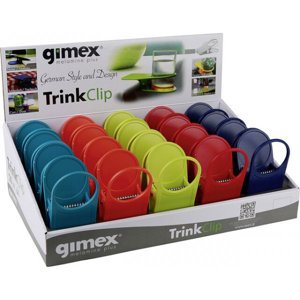 gimex TrinkClips Display gimex 4 mal 5 Farben