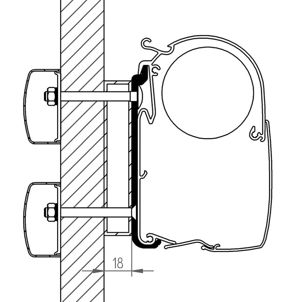 THULE Alu-Distanzprofil 18 mm