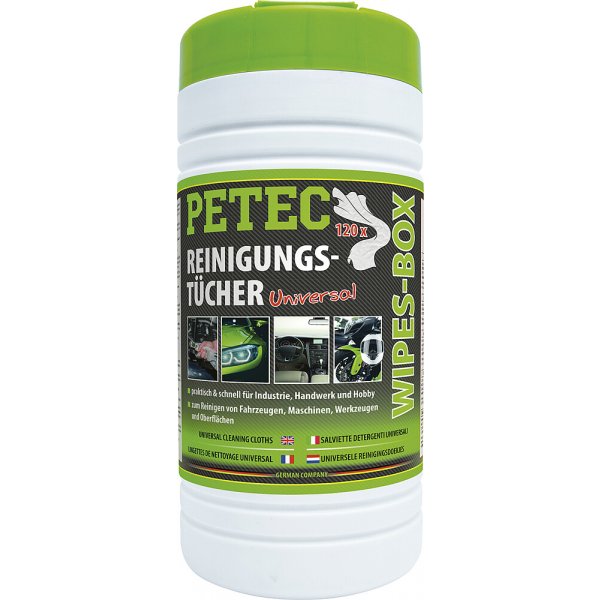 PETEC Reinigungstücher Petec Wipes-Box Inhalt 120 Tücher