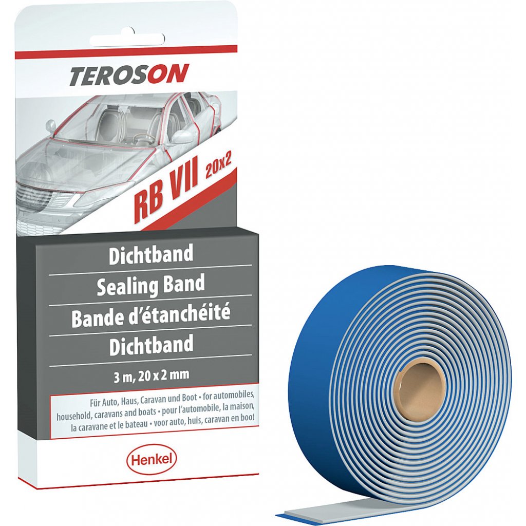 Teroson Dichtband Teroson RB VII 20 x 2 mm Rolle 3 m Farbe weiß