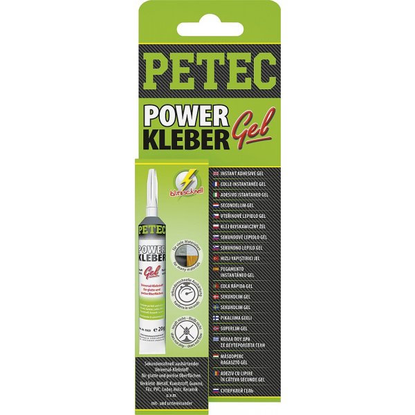 PETEC Sekundenkleber Petec Power Kleber Gel Inhalt 20 g