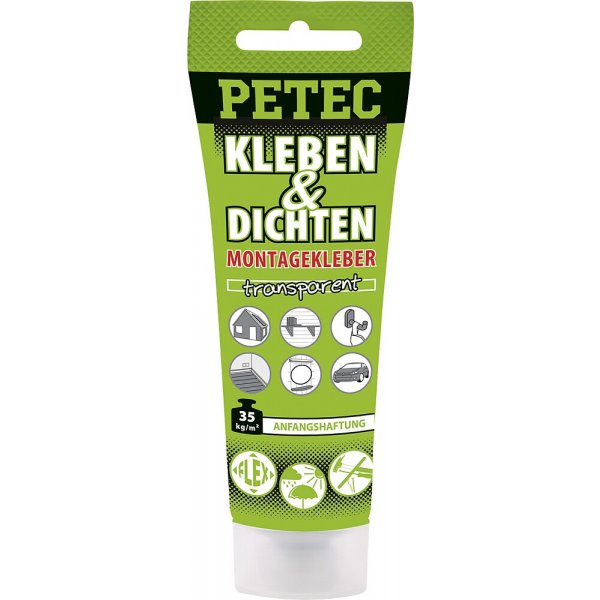 PETEC Montagekleber Petec Kleben & Dichten Inhalt 80 g Farbe transparent