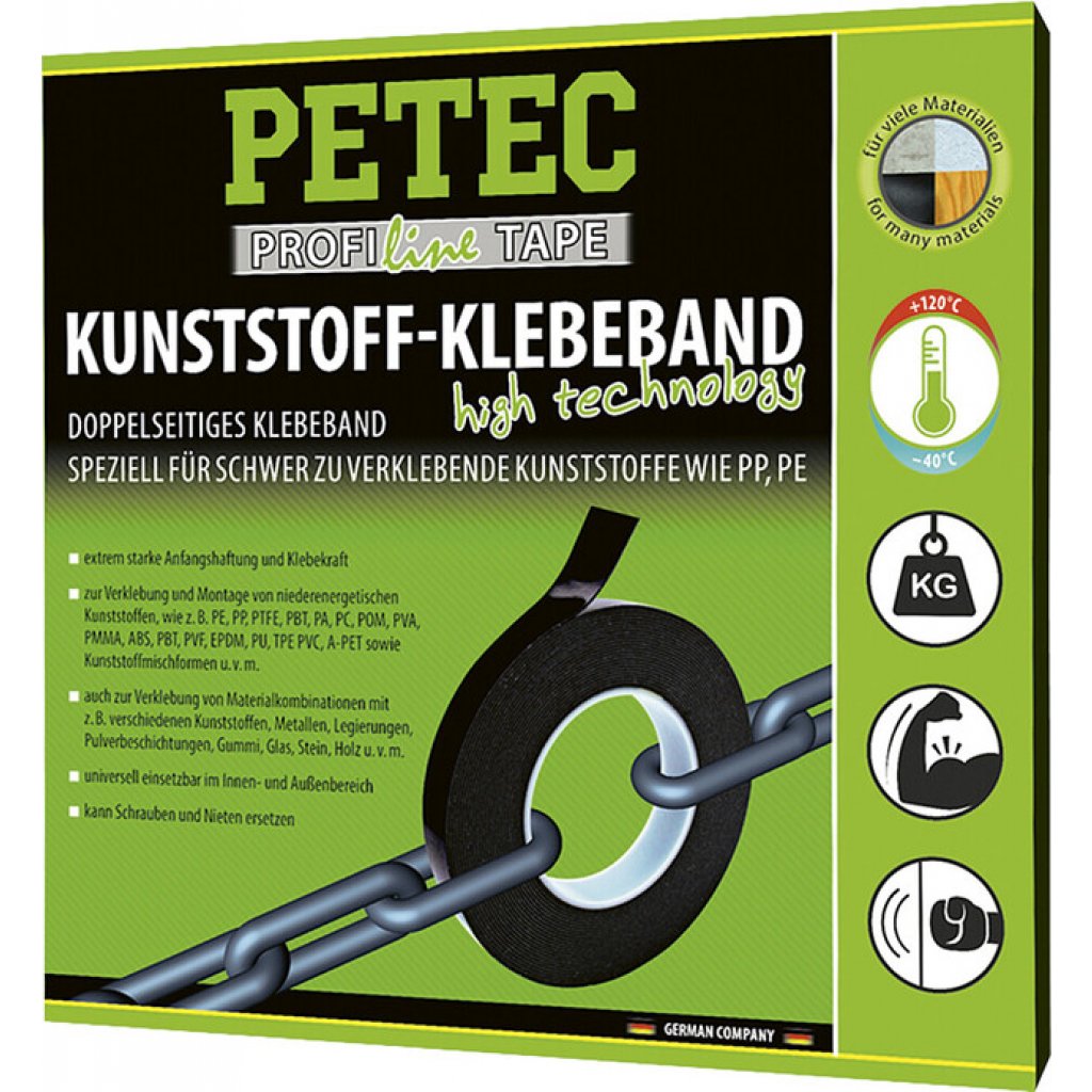 PETEC Kuntstoff-Klebeband Petec 10 m x 19 x 1