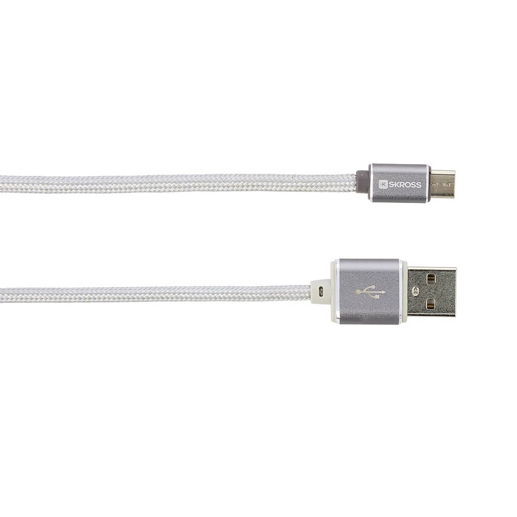 SKROSS Ladekabel Skross USB zu Micro USB Steel Line