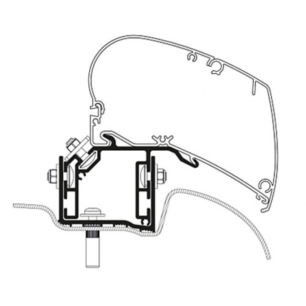 THULE Roof Adapter THULE passend für VW Crafter ab 2017 3-tlg. Linkslenker