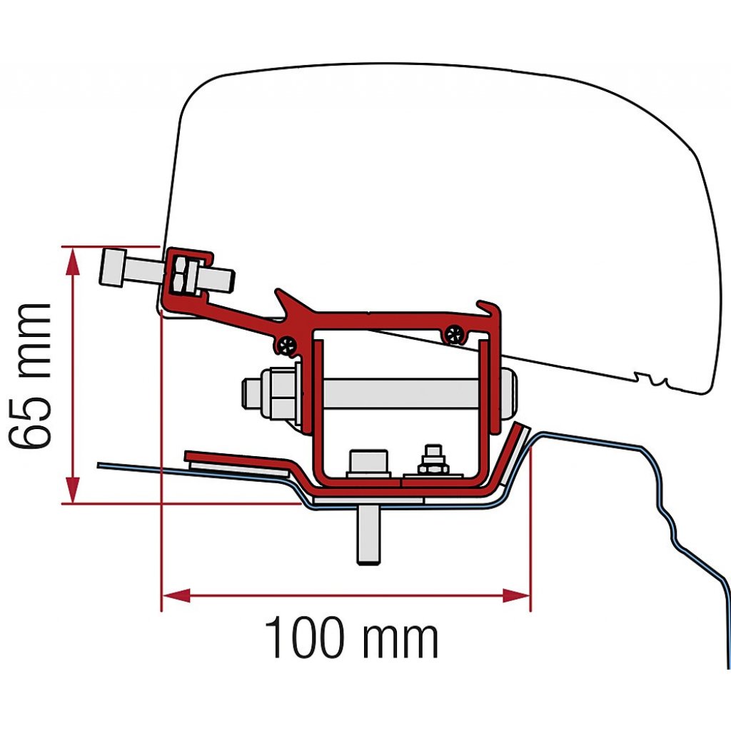 FIAMMA Adapter FIAMMA 2-tlg. passend für Renault Trafic L1 ab 2014 für F40 van Links- u. Rechtslenker