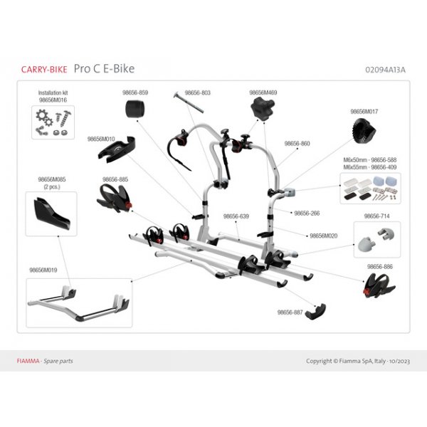 FIAMMA Haltestruktur oben zu Carry Bike Pro C