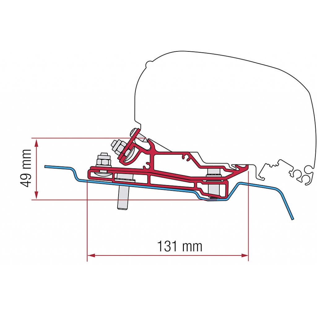 FIAMMA Adapterkit FIAMMA F80S passend für Ford Transit H3 ab 2014