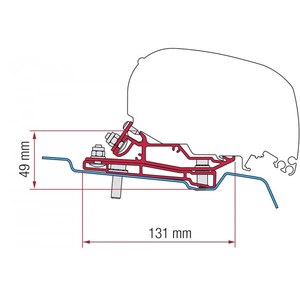 FIAMMA Adapterkit FIAMMA F80S passend für Ford Transit H3 ab 2014