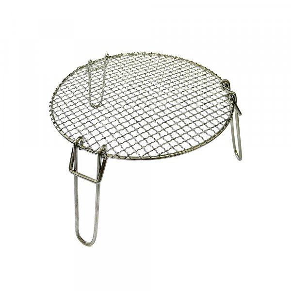 VALHAL OUTDOOR Pfannenknecht und Grillrost VALHAL OUTDOOR Edelstahl Durchm. 34 cm mit klappbaren Füßen