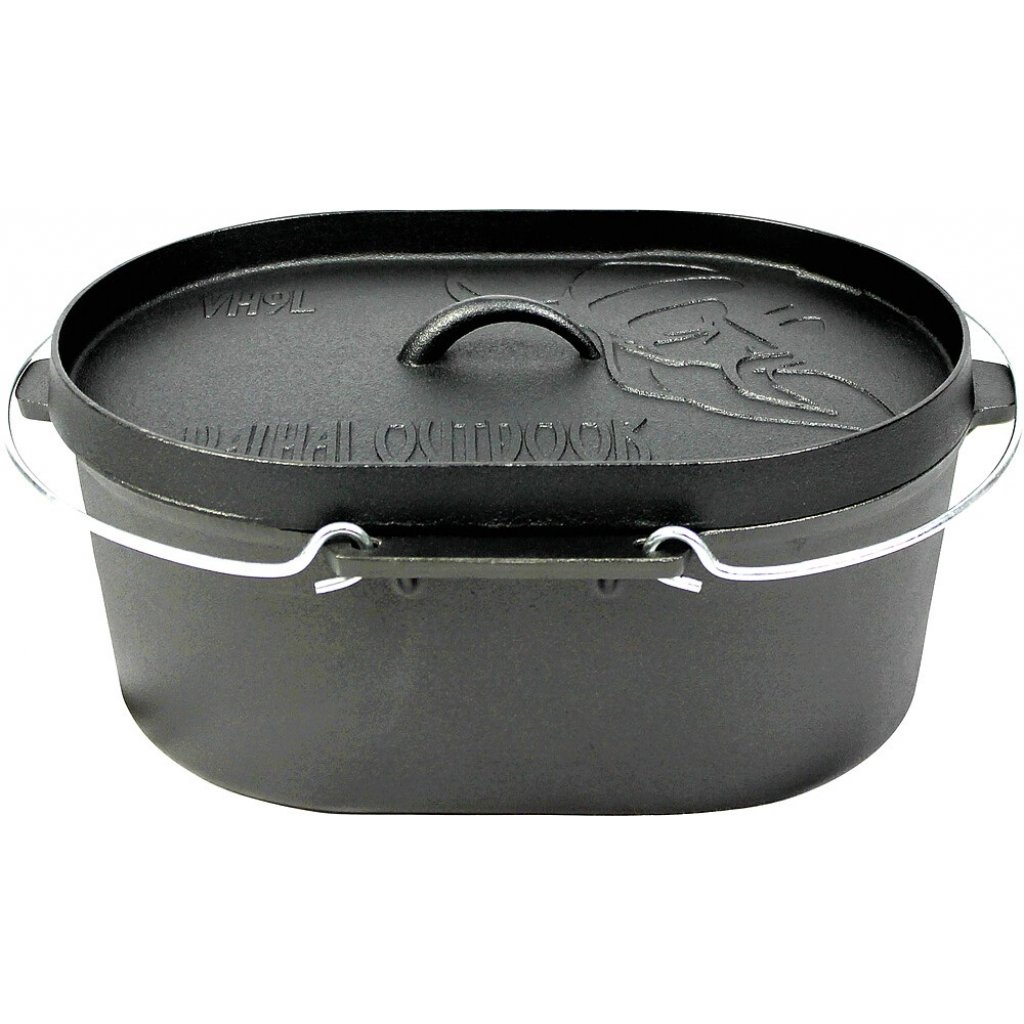 VALHAL OUTDOOR Feuertopf Dutch Oven VALHAL OUTDOOR Gusseisen oval