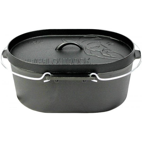 VALHAL OUTDOOR Feuertopf Dutch Oven VALHAL OUTDOOR Gusseisen oval