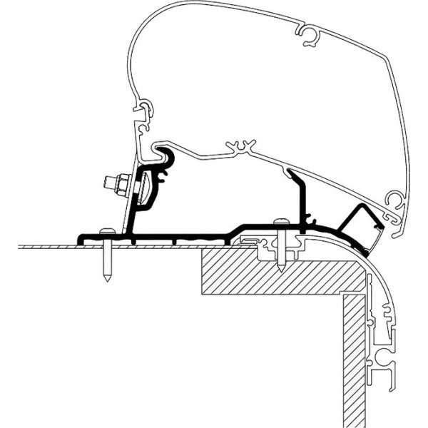 THULE Markisenadapter Dach Caravan Roof Top Adapter LED