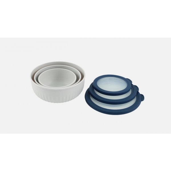 Outwell Schüssel Set Outwell Cookout mit Deckeln 6-tlg. Farbe beige / blau