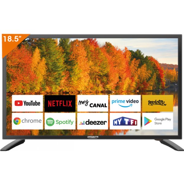 ANTARION Fernseher ANTARION Smart TV 19 Zoll Farbe schwarz