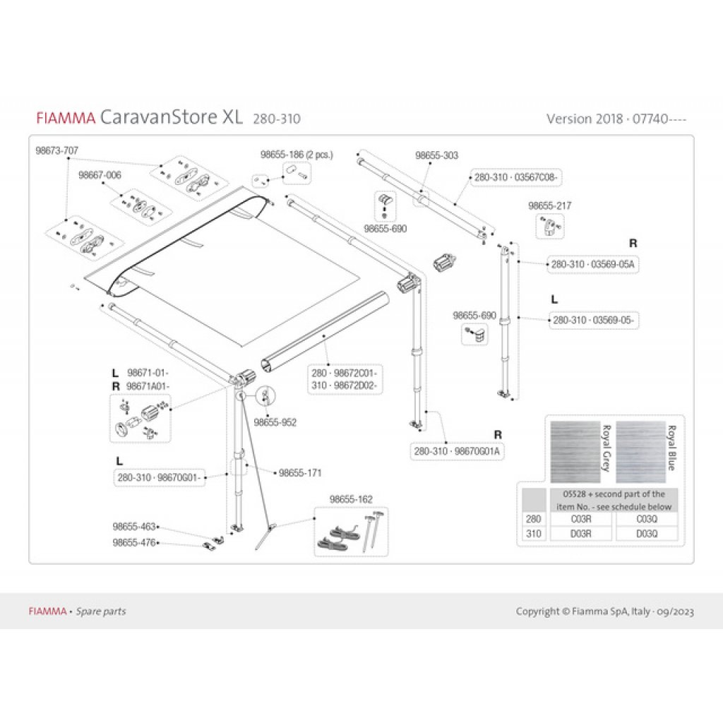 FIAMMA Spannarmauflage FIAMMA Caravanstore _2 Stück_