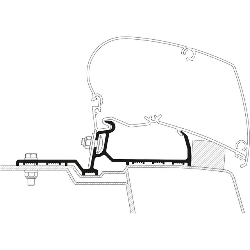 THULE Markisenadapter THULE passend für Renault Master G2 from 2010 für Dachmarkise Omnistor 6030 3-tlg.