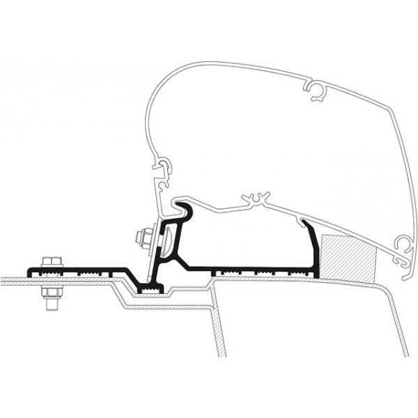 THULE Markisenadapter THULE Renault Master G2 from 2010 für Dachmarkise Omnistor 6300 3-tlg.