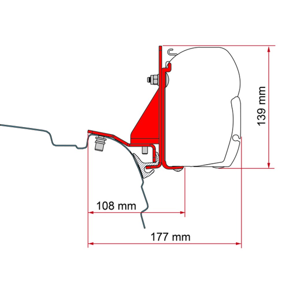 FIAMMA Adapter Kit FIAMMA Multirail Reimo passend für VW T5/T6 Markise F45