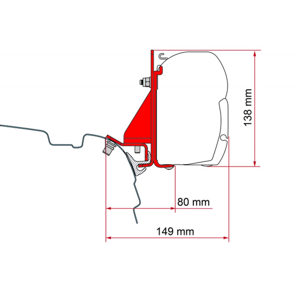 FIAMMA Adapter Kit FIAMMA Kombischienenhalterung Reimo