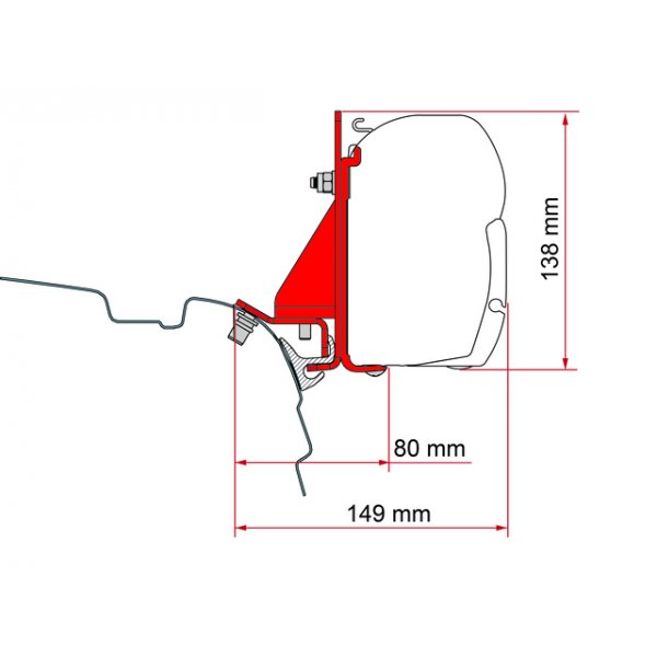 FIAMMA Adapter Kit FIAMMA Kombischienenhalterung Reimo