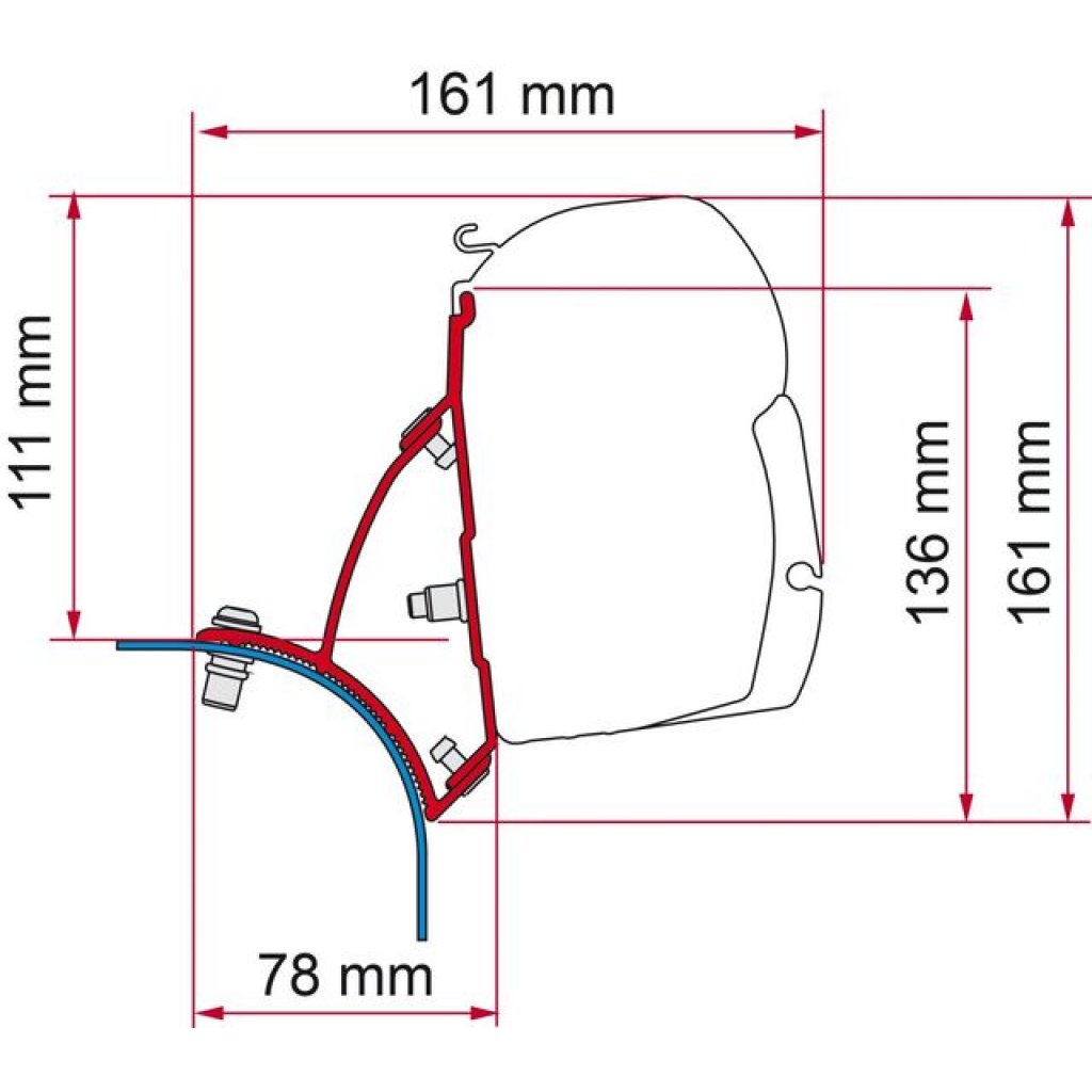 FIAMMA Markisenadapter  FIAMMA KIT passend für VW T5/T6 Lift Roof für F45s LHD