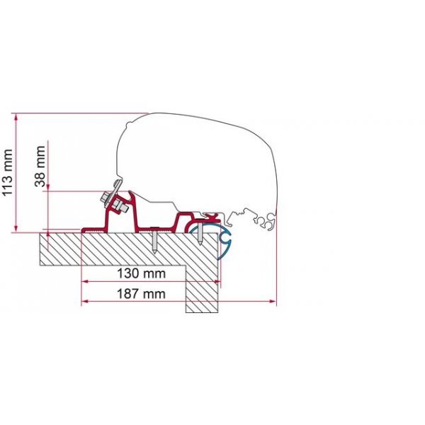 FIAMMA Markisenadapter Caravan Standard für F80s