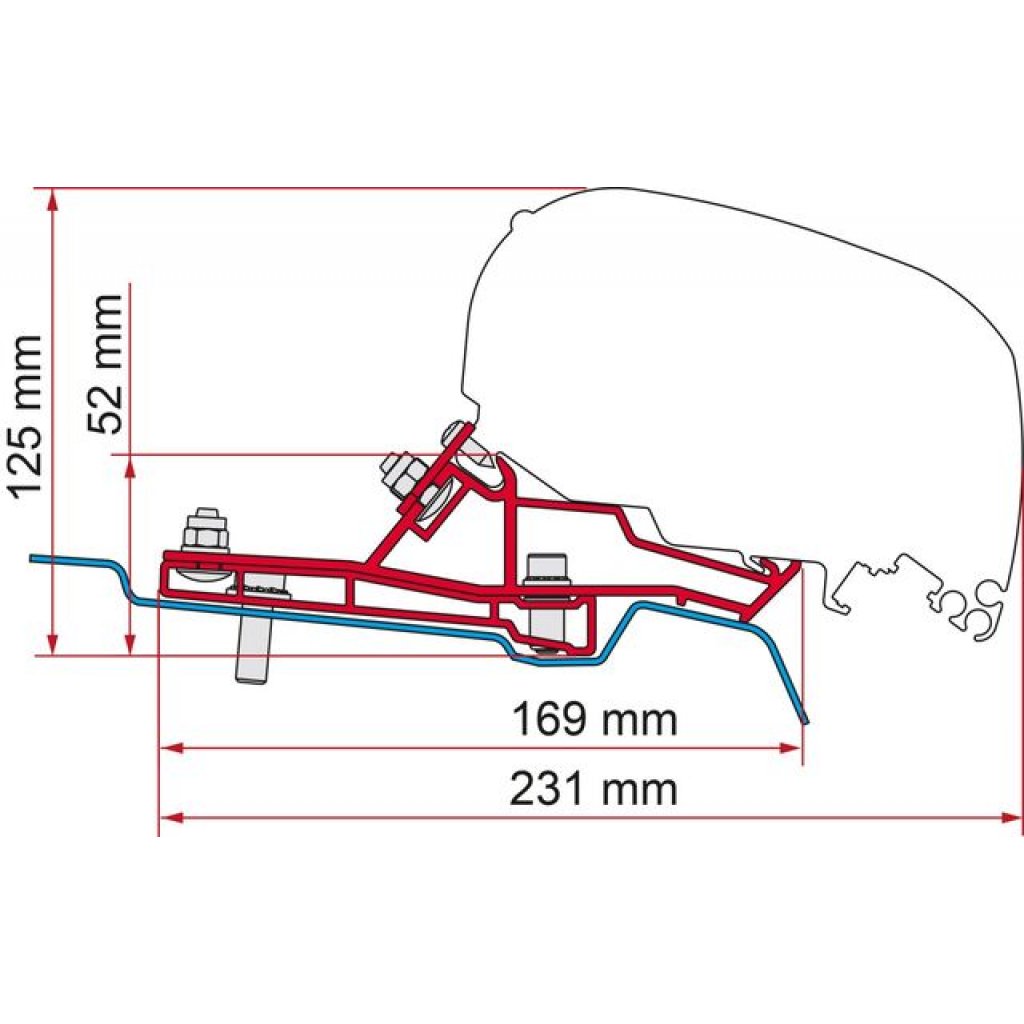 FIAMMA Markisenadapter Ford Transit Van H2 für F80s