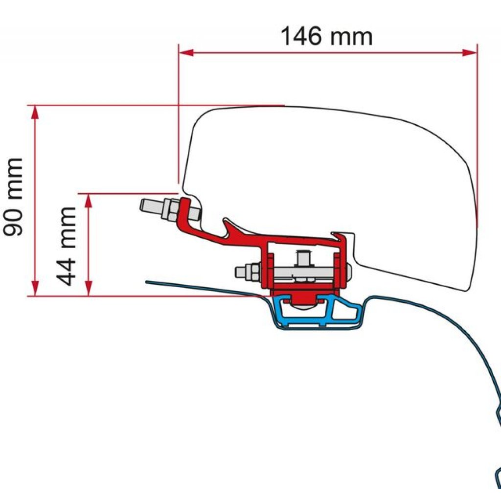 FIAMMA Markisenadapter passend für FIAMMA KitVW T5/T6 für F40van