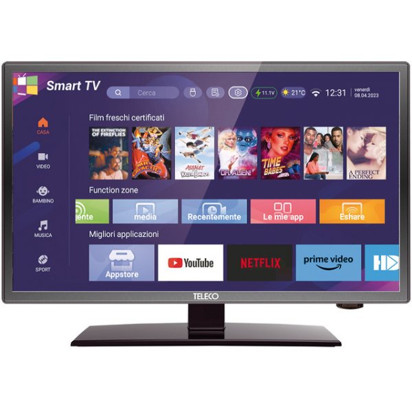 TELECO Fernseher TEK32W11/E Smart TV schwarz