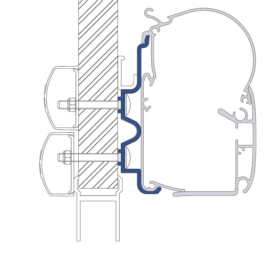 DOMETIC Adapterkit 4-tlg. DOMETIC PerfectWall 1100 + 1500 passend für Hymer Camp