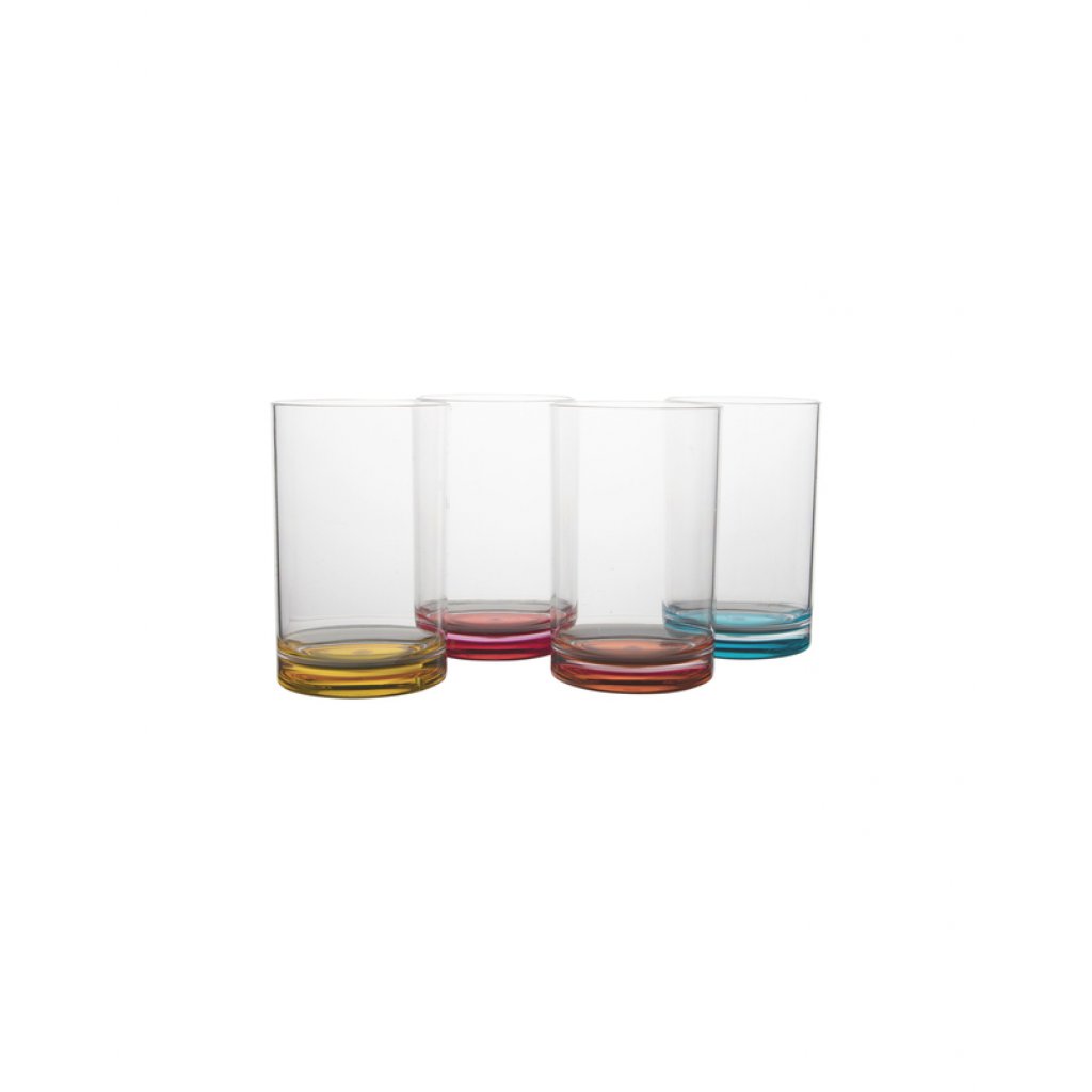 gimex Wasserglas Rainbow gimex 4er-Set