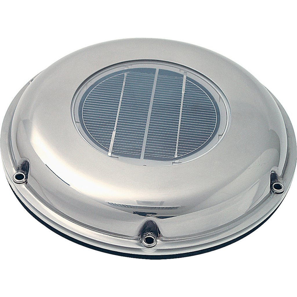 LILIE Solar-Ventilator verchromt extra flach